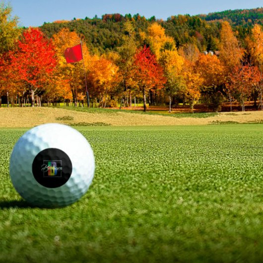 Bester mit Monogramm Anfangsbuchstabe B schwarz Golfball