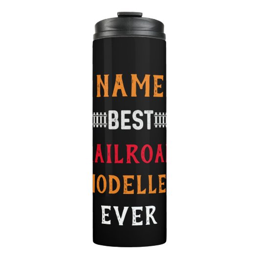 Bester Modellrechner (Name ändern) Thermosbecher (Vorderseite)