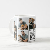 Bester moderner Hundepapa 7-Foto-Collage Kaffeetasse (Vorderseite Links)