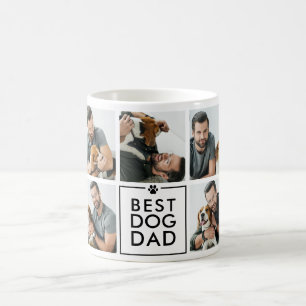 Bester moderner Hundepapa 7-Foto-Collage Kaffeetasse