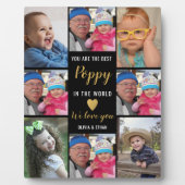 Bester Mohn in der Welt 8 Fotocollage Schwarzes Go Fotoplatte (Vorderseite)