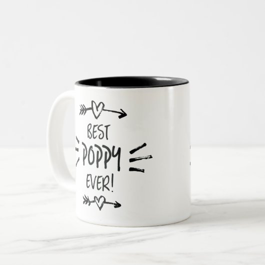 Bester Mohn je Zweifarbige Tasse (Vorderseite Links)