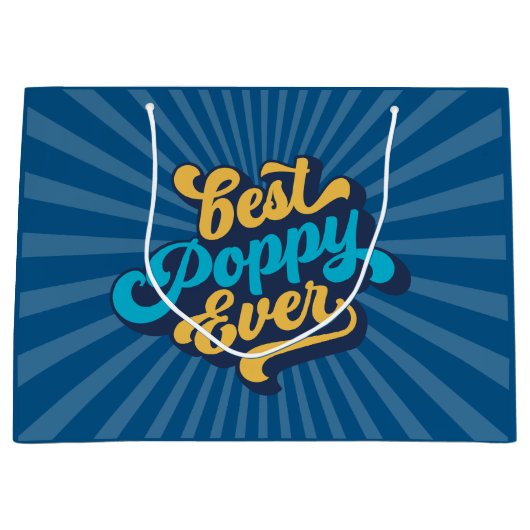 Bester Mohntag je Vater Große Geschenktüte (Vorderseite)