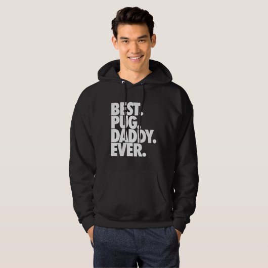 Bester Mops Daddy Ever - Hunde Mops Vater Geschenk Hoodie (Vorne ganz)