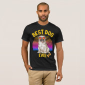 Bester Mops Hund je Retro T-Shirt (Vorne ganz)