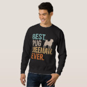 Bester Mops Meemaw Ever Dog Lover Oma Funny Retro Sweatshirt (Vorne ganz)