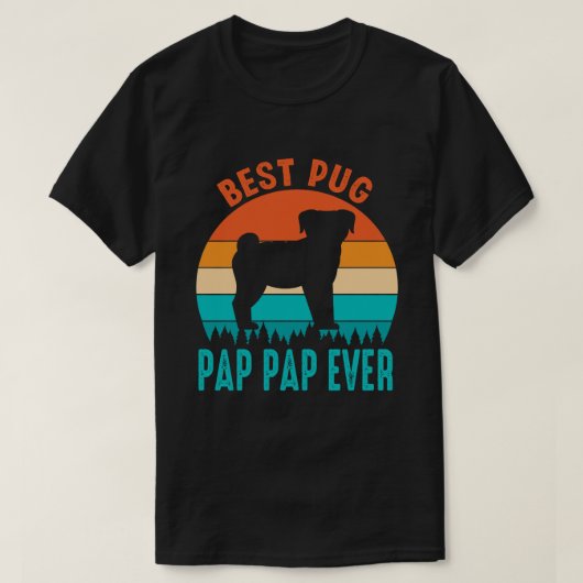 Bester Mops PAP PAP EVER Vintag T-Shirt (Design vorne)