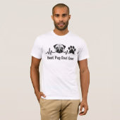Bester Mops Vater Ever T - Shirt - Funny Mops Love (Vorne ganz)