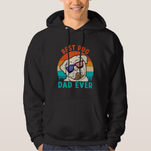 Bester Mops Vater je Liebe Doggies Retro Vintag Ni Hoodie