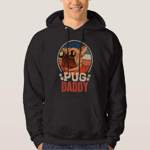 Bester Mops Vater je Liebe Doggies Retro Vintag Ni Hoodie