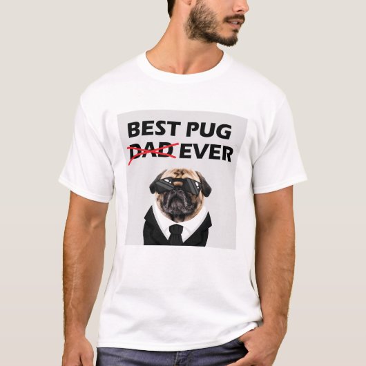 Bester Mops Vater je T-Shirt (Vorderseite)