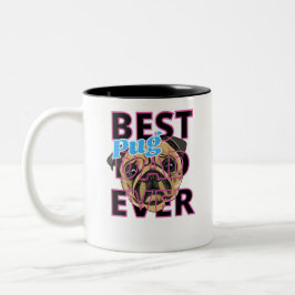 Bester Mops Vater je Zweifarbige Tasse