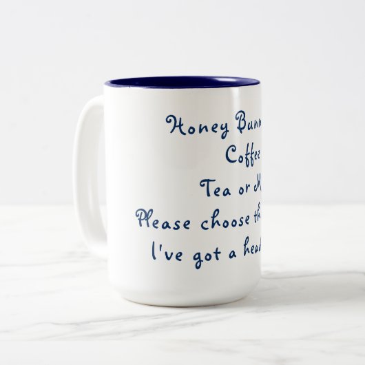 BESTER MORGENSTART FÜR LIEBER MUG ZWEIFARBIGE TASSE (Vorderseite Links)