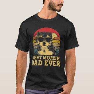 Bester Morkie-Vater je Hund Liebhaber Retro Vintag T-Shirt