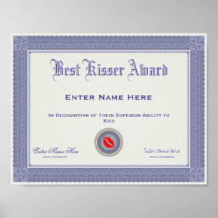 Bester Mund-Preis personalisiert Poster