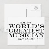Bester Musiker Nah Postkarte (Vorne/Hinten)