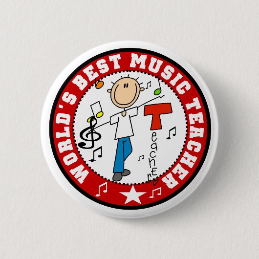 Bester Musiklehrer der Welt Button (Vorderseite)