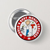 Bester Musiklehrer der Welt Button (Vorne & Hinten)