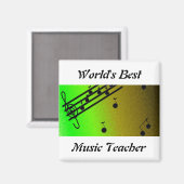 Bester Musiklehrer der Welt Magnet (Vorderseite/Rückseite)