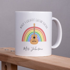 Bester Musiklehrer Regenbogen Individuelles Dankes Kaffeetasse