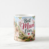Bester Mutter Aller Zeiten Blumengarten Tasse (Mittel)