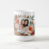 Bester-Mutter-aller-Zeiten-Blumenstrauß & Foto Mut Kaffeetasse (Mittel)