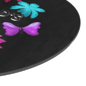 Bester Mutter der Welt Floraler Schmetterlingskran Schneidebrett (Ecke)