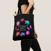 Bester Mutter der Welt Floraler Schmetterlingskran Tasche (Von Nahem)