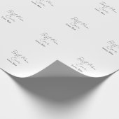 bester Muttertag jemals Name Datum einfach minimal Geschenkpapier (Ecke)