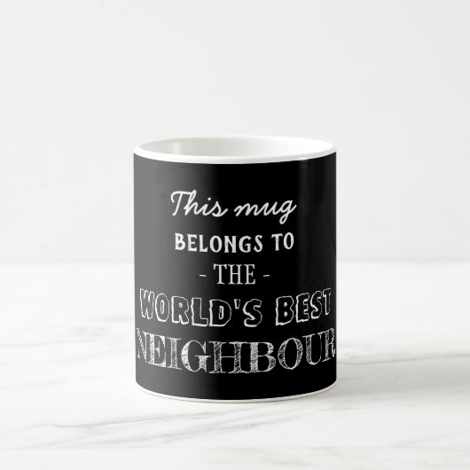 Bester Nachbar gehört hierher Kaffeetasse (Mittel)