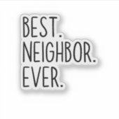bester Nachbar je Aufkleber (Vorderseite)