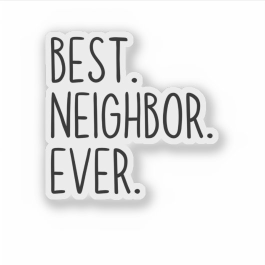 bester Nachbar je Aufkleber (Vorderseite)