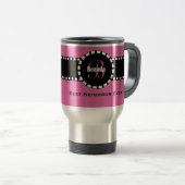 Bester NACHBAR überhaupt Monogramm-individueller Reisebecher (VorderseiteRechts)