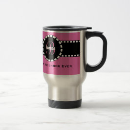 Bester NACHBAR überhaupt Monogramm-individueller Reisebecher