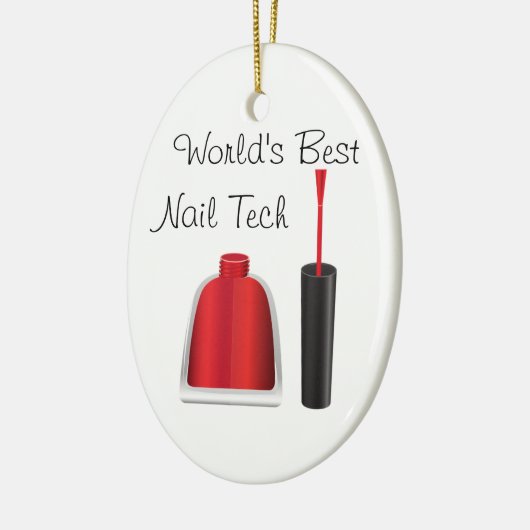 Bester Nageltechniker der Welt Keramikornament (Links)