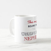 Bester Neffe Kaffeetasse (Vorderseite Links)