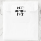 Bester Neffe Quadratischer Aufkleber (Tasche)