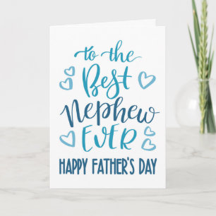 Bester Neffe überhaupt Father's Day-Typografie in Karte
