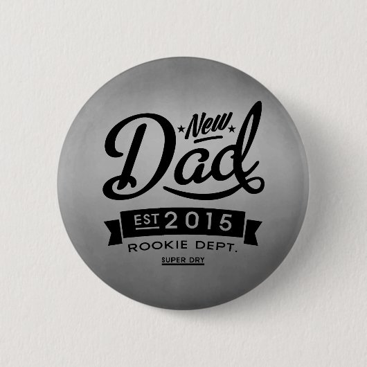 Bester neuer Vater 2015 Button (Vorderseite)
