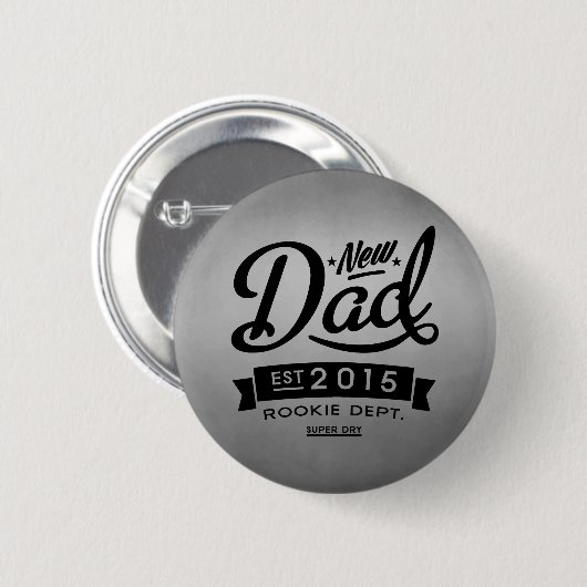 Bester neuer Vater 2015 Button (Vorne & Hinten)