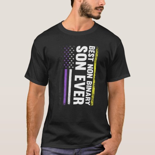 Bester Non-Binary-Son je Lgbt-Gay Pride T-Shirt (Vorderseite)