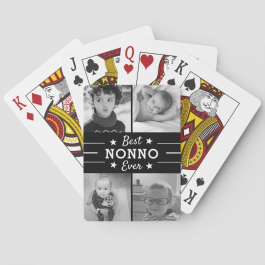 Bester Nonno je | Entenkinder - FotoCollage Spielkarten (Rückseite)