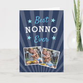 Bester Nonno je | Vatertag-Foto Karte (Vorderseite)