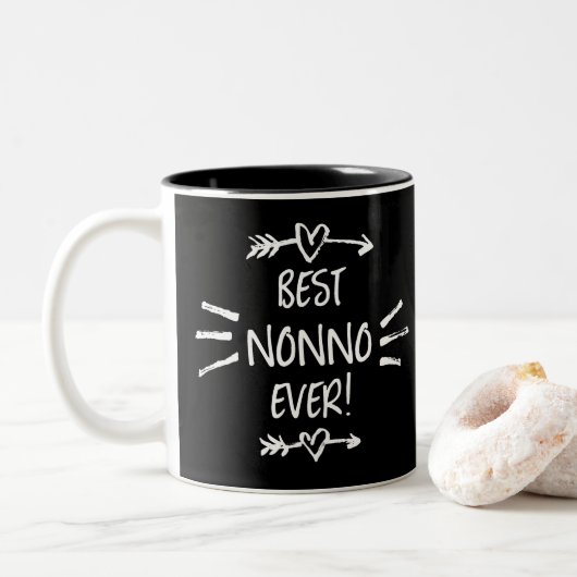 Bester Nonno je Zweifarbige Tasse (Mit Donut)