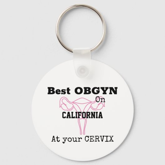 Bester OBGYN auf Stadt- oder Städtename Gynekologe Schlüsselanhänger (Vorderseite)
