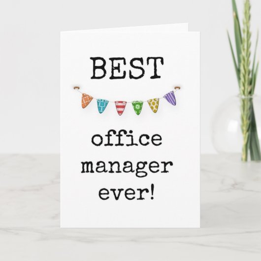 Bester Office-Manager für alle Zeiten, Niedliche E Karte (Vorderseite)