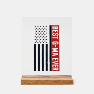 Bester Oma Aller Patriotic Flag Vector Design_1 Acrylschild