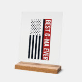 Bester Oma Aller Patriotic Flag Vector Design_1 Acrylschild (Winkel)
