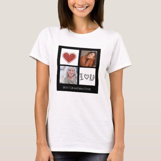 Bester Oma Foto Collage T - Shirt (Vorderseite)
