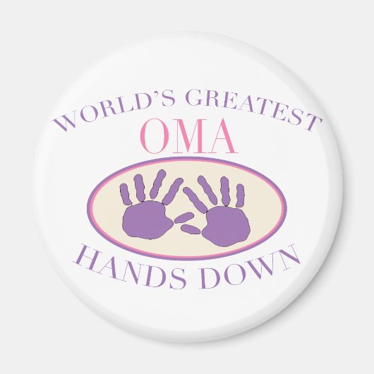 Bester Oma Handdown-T - Shirt Magnet (Vorne)